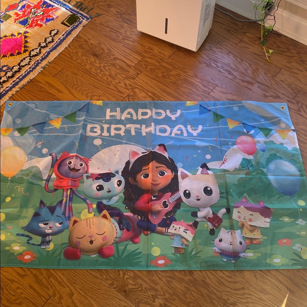 Gabby’s Dollhouse Happy Birthday Banner
